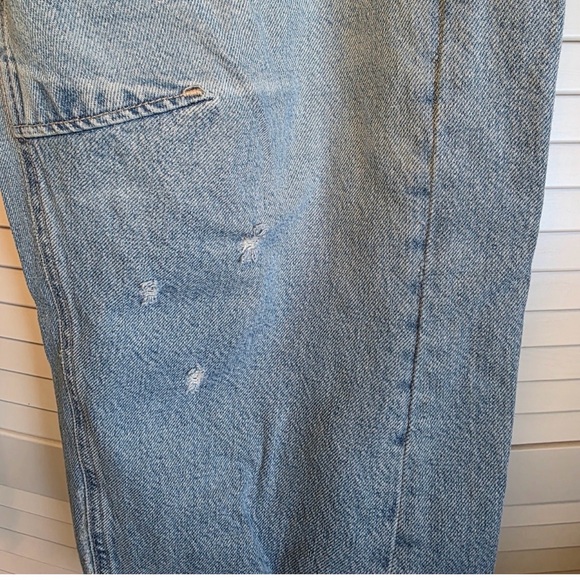 WE THE FREE FREE PEOPLE MOXIE BARREL JEANS Size 28 | Distressed Boho Denim - Picture 4 of 10